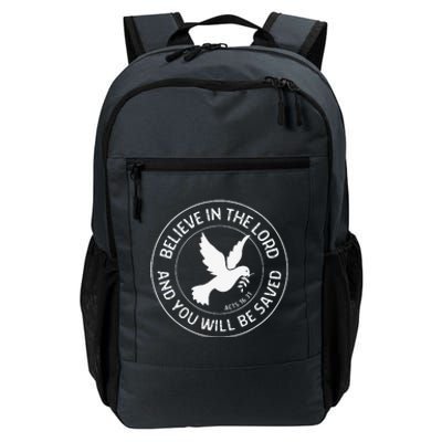 Acts 1631 Believe In The Lord Jesus Christian Bible Verse Daily Commute Backpack