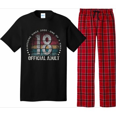 Adult 18th Birthday 18 Year Old Gifts Vintage 2005 Cute Pajama Set