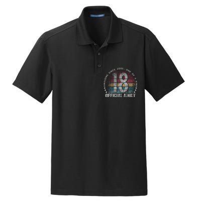 Adult 18th Birthday 18 Year Old Gifts Vintage 2005 Cute Dry Zone Grid Polo