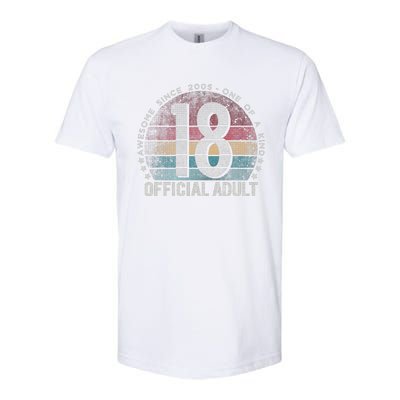 Adult 18th Birthday 18 Year Old Gifts Vintage 2005 Cute Softstyle CVC T-Shirt