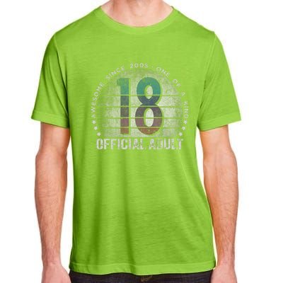 Adult 18th Birthday 18 Year Old Gifts Vintage 2005 Love Adult ChromaSoft Performance T-Shirt