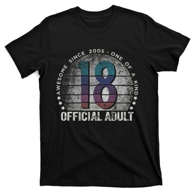 Adult 18th Birthday 18 Year Old Gifts Vintage 2005 Love T-Shirt