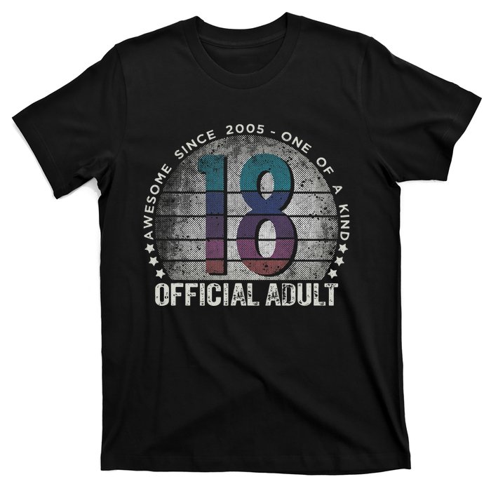 Adult 18th Birthday 18 Year Old Gifts Vintage 2005 Love T-Shirt