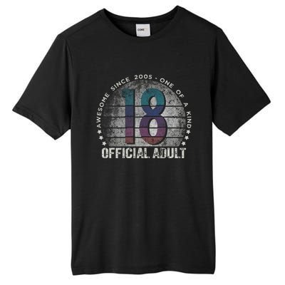 Adult 18th Birthday 18 Year Old Gifts Vintage 2005 Love Tall Fusion ChromaSoft Performance T-Shirt