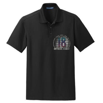 Adult 18th Birthday 18 Year Old Gifts Vintage 2005 Love Dry Zone Grid Polo