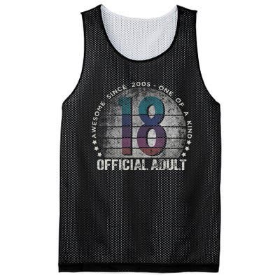 Adult 18th Birthday 18 Year Old Gifts Vintage 2005 Love Mesh Reversible Basketball Jersey Tank