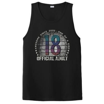 Adult 18th Birthday 18 Year Old Gifts Vintage 2005 Love PosiCharge Competitor Tank