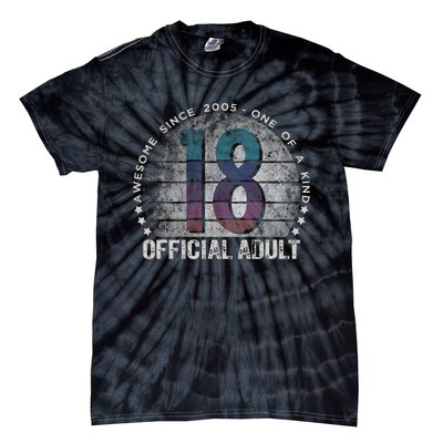 Adult 18th Birthday 18 Year Old Gifts Vintage 2005 Love Tie-Dye T-Shirt