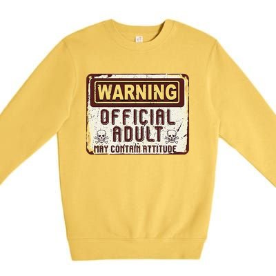 Adult 18th Birthday Gift 18 Year Oldss Premium Crewneck Sweatshirt