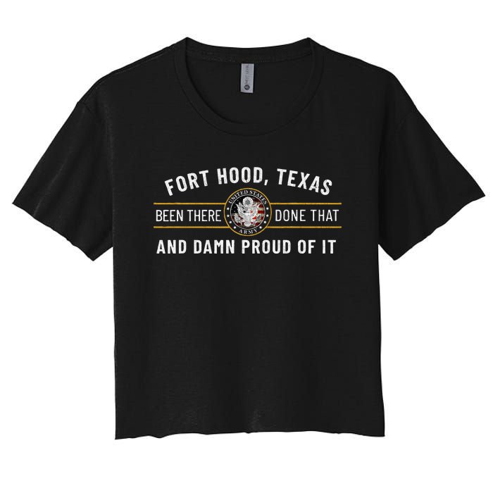 Army 1st Cavalry Division Fort Hood Texas Veteran Gift Women's Crop Top Tee