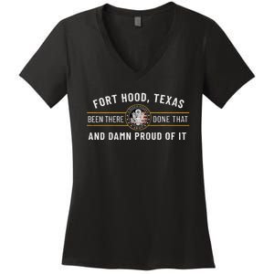 Army 1st Cavalry Division Fort Hood Texas Veteran Gift Women's V-Neck T-Shirt