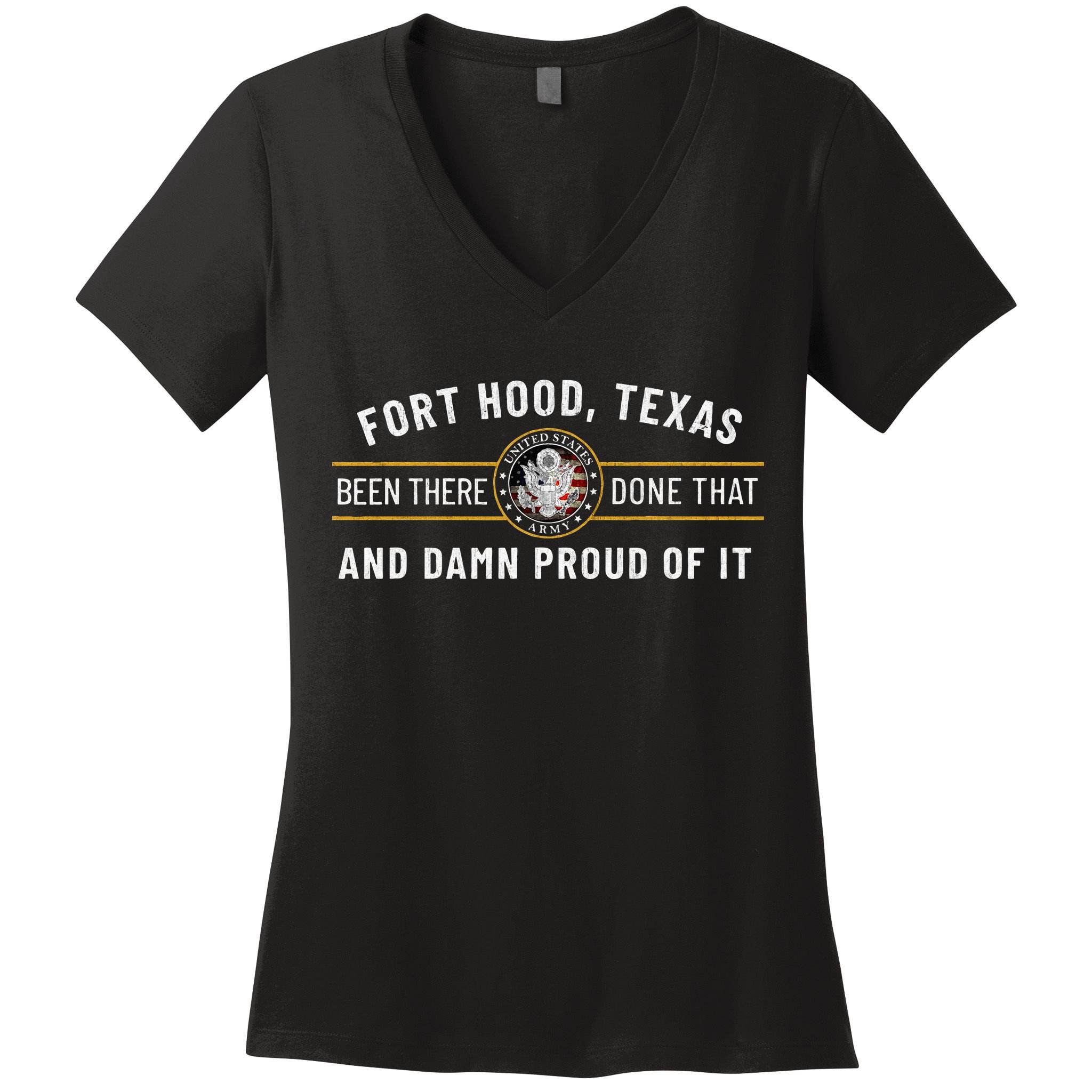 Army 1st Cavalry Division Fort Hood Texas Veteran Gift Women's V-Neck T-Shirt