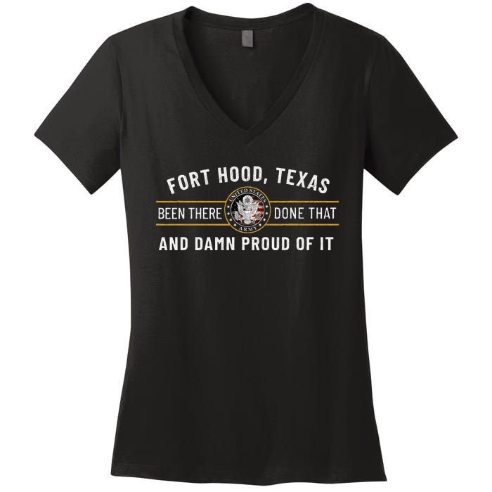 Army 1st Cavalry Division Fort Hood Texas Veteran Gift Women's V-Neck T-Shirt