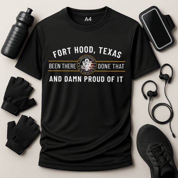 Army 1st Cavalry Division Fort Hood Texas Veteran Gift Cooling Performance Crew T-Shirt