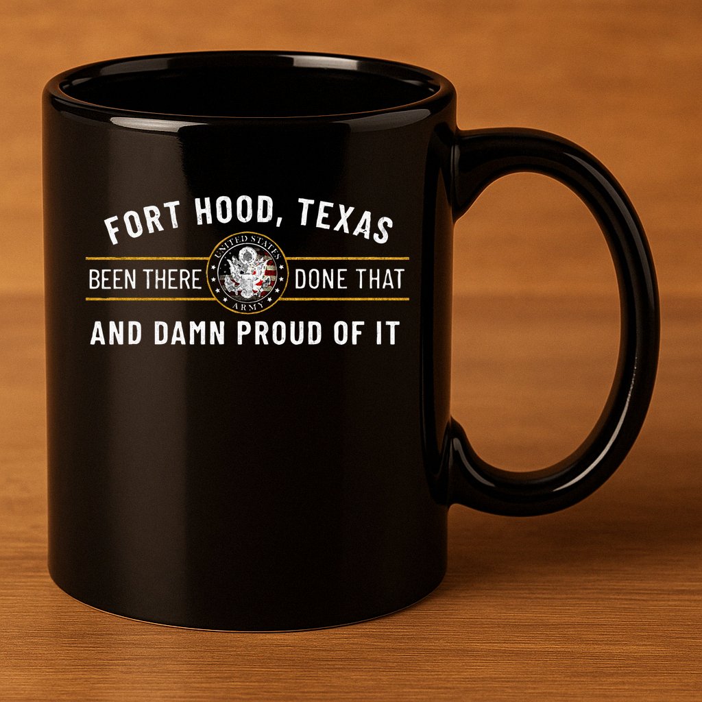 Army 1st Cavalry Division Fort Hood Texas Veteran Gift 11oz C Handle Ceramic Mug