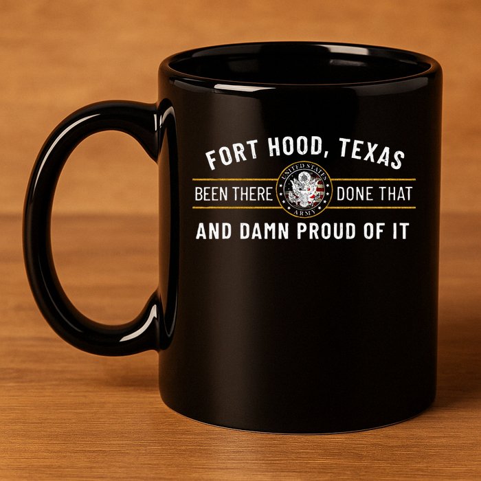 Army 1st Cavalry Division Fort Hood Texas Veteran Gift 11oz C Handle Ceramic Mug