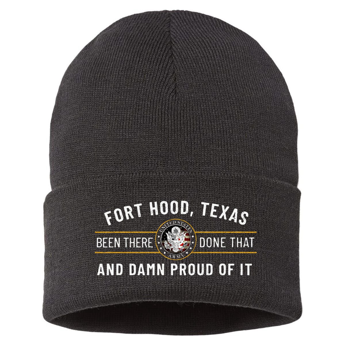 Army 1st Cavalry Division Fort Hood Texas Veteran Gift Sustainable Knit Beanie