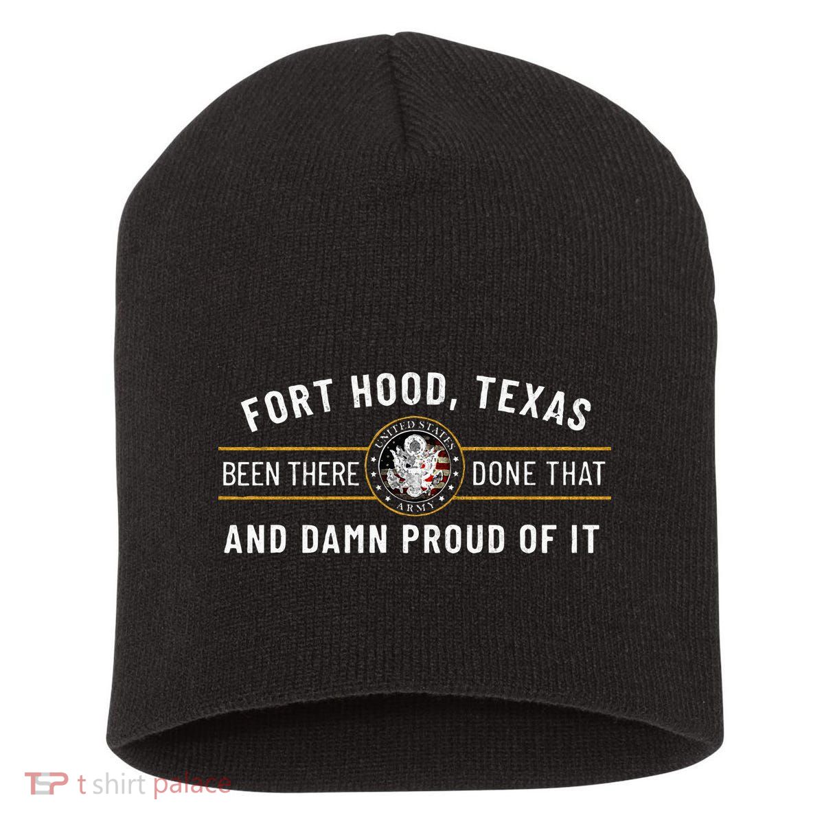 Army 1st Cavalry Division Fort Hood Texas Veteran Gift Short Acrylic Beanie