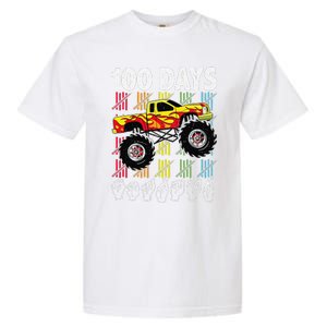 Asl 100 Days Of School Monster Truck 100 Days Smarter Deaf Garment-Dyed Heavyweight T-Shirt