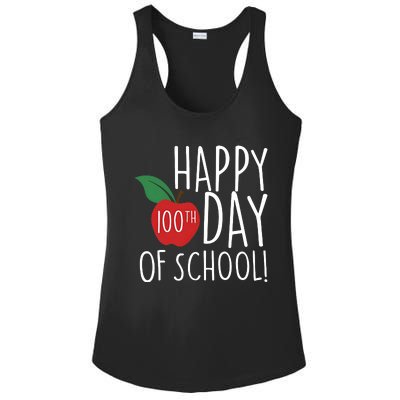 Apple 100 Days Of School Ladies PosiCharge Competitor Racerback Tank