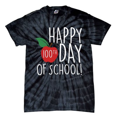 Apple 100 Days Of School Tie-Dye T-Shirt