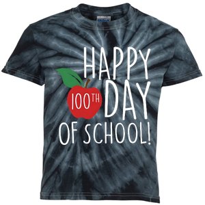 Apple 100 Days Of School Kids Tie-Dye T-Shirt