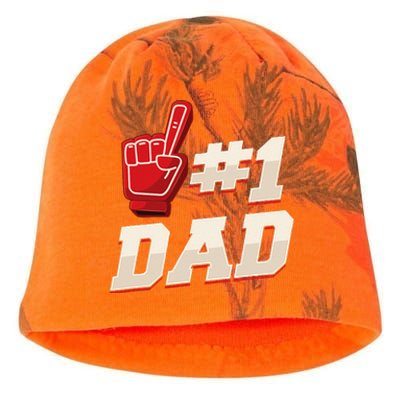 Athletic 1 Dad Number 1 Father Dad Fathers Day Kati - Camo Knit Beanie