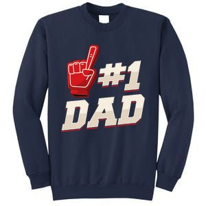 Athletic 1 Dad Number 1 Father Dad Fathers Day Sweatshirt