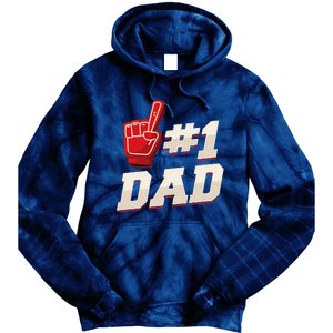 Athletic 1 Dad Number 1 Father Dad Fathers Day Tie Dye Hoodie