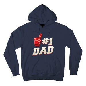 Athletic 1 Dad Number 1 Father Dad Fathers Day Tall Hoodie