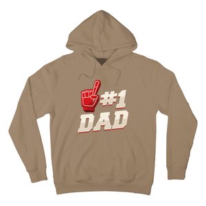 Athletic 1 Dad Number 1 Father Dad Fathers Day Hoodie