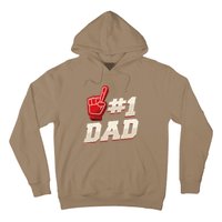 Athletic 1 Dad Number 1 Father Dad Fathers Day Hoodie