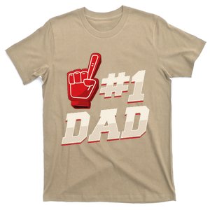 Athletic 1 Dad Number 1 Father Dad Fathers Day T-Shirt