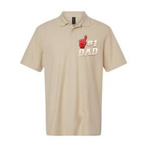 Athletic 1 Dad Number 1 Father Dad Fathers Day Softstyle Adult Sport Polo