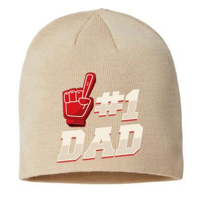 Athletic 1 Dad Number 1 Father Dad Fathers Day Sustainable Beanie