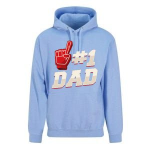 Athletic 1 Dad Number 1 Father Dad Fathers Day Unisex Surf Hoodie