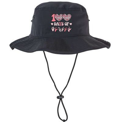 Asl 100 Days Of School Disco Dancing 100th Day Deaf Signing Legacy Cool Fit Booney Bucket Hat