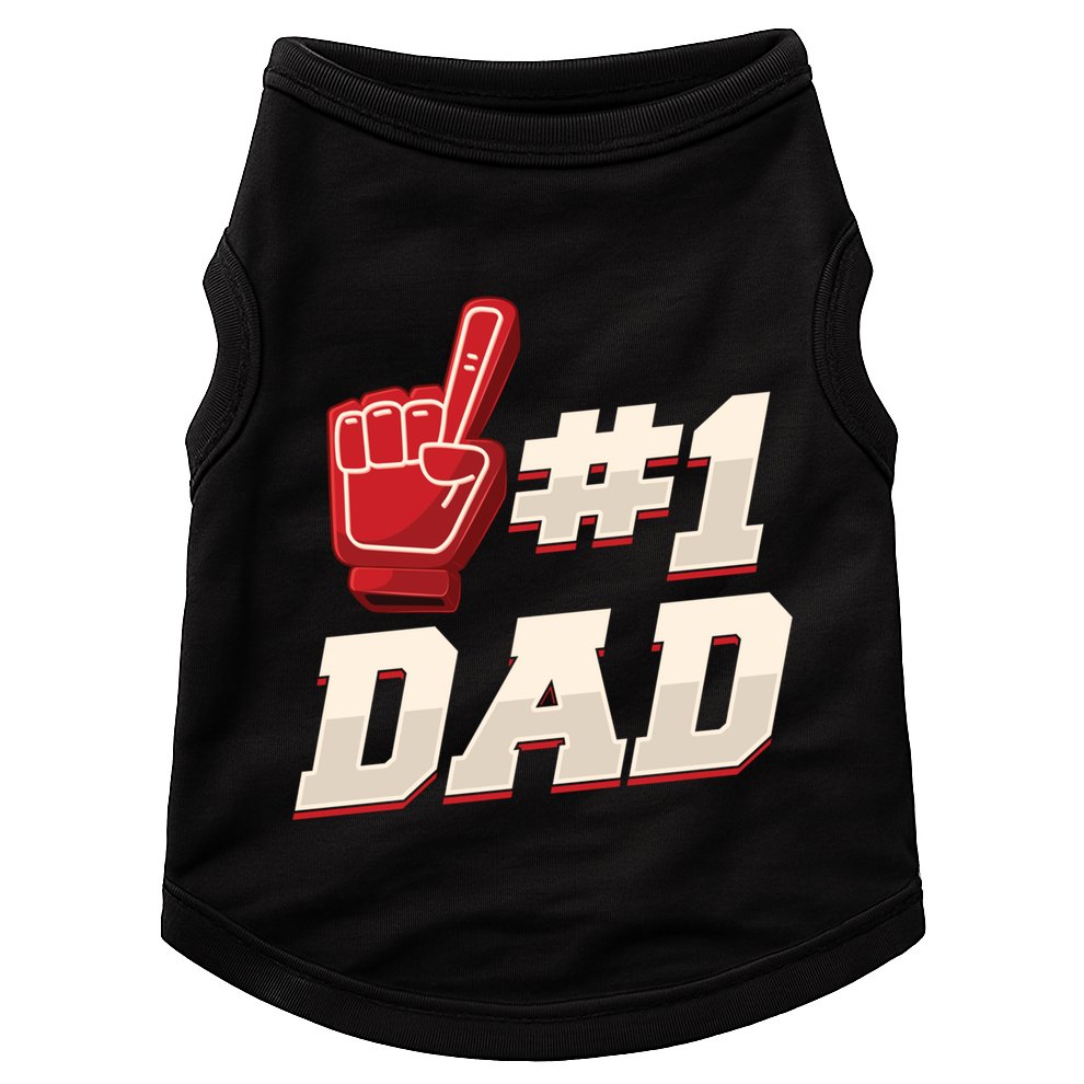 Athletic # 1 Dad Number 1 Father Dad FatherS Day Gift Doggie Tank