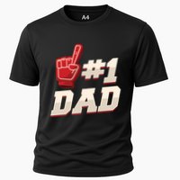 Athletic # 1 Dad Number 1 Father Dad FatherS Day Gift Cooling Performance Crew T-Shirt