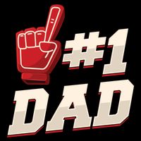 Athletic # 1 Dad Number 1 Father Dad FatherS Day Gift Cooling Performance Crew T-Shirt