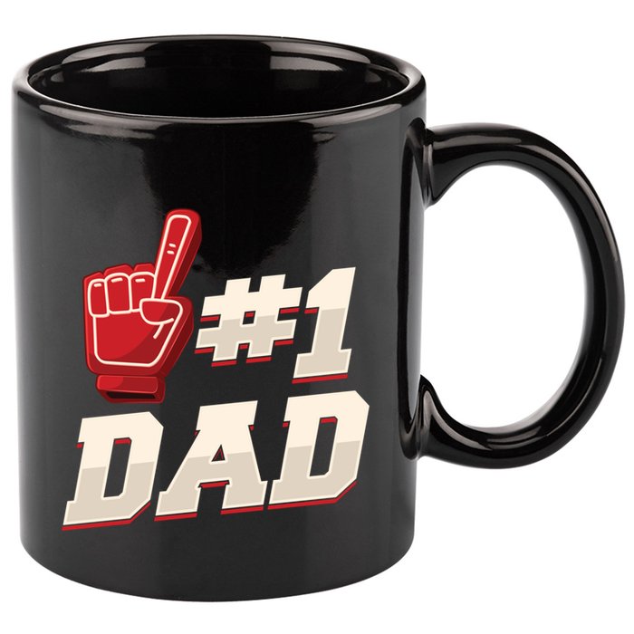 Athletic # 1 Dad Number 1 Father Dad FatherS Day Gift 11oz C Handle Ceramic Mug