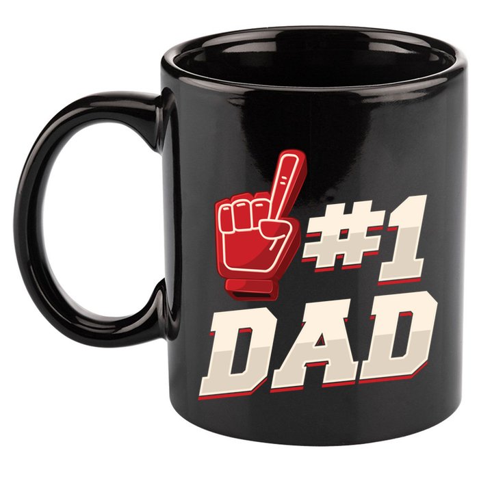 Athletic # 1 Dad Number 1 Father Dad FatherS Day Gift 11oz C Handle Ceramic Mug