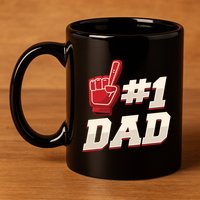 Athletic # 1 Dad Number 1 Father Dad FatherS Day Gift 11oz C Handle Ceramic Mug