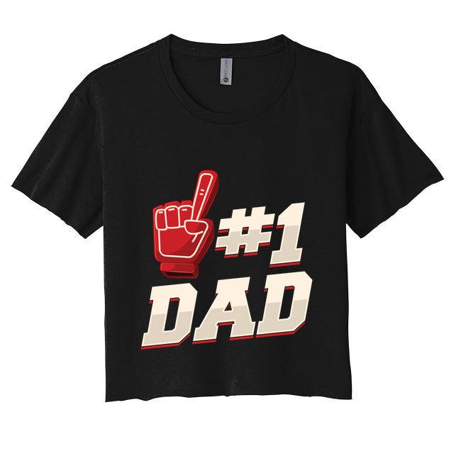Athletic # 1 Dad Number 1 Father Dad FatherS Day Gift Crop Top