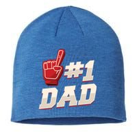 Athletic # 1 Dad Number 1 Father Dad FatherS Day Gift Sustainable Beanie