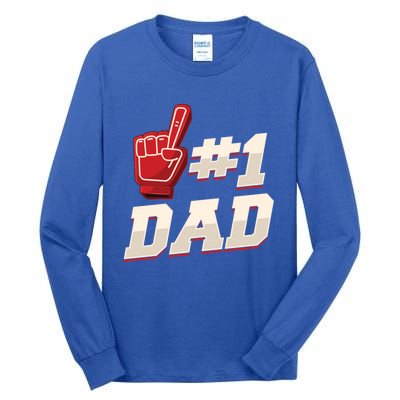 Athletic # 1 Dad Number 1 Father Dad FatherS Day Gift Tall Long Sleeve T-Shirt