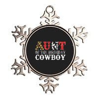 Aunt 1st First Birthday Cowboy Western Rodeo Metallic Star Ornament