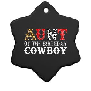 Aunt 1st First Birthday Cowboy Western Rodeo Ceramic Star Ornament