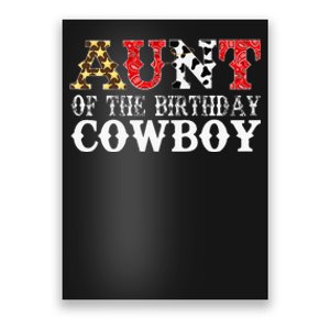 Aunt 1st First Birthday Cowboy Western Rodeo Poster