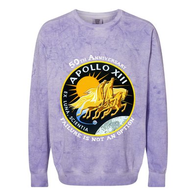 Apollo 13 Failure Is Not An Option Colorblast Crewneck Sweatshirt